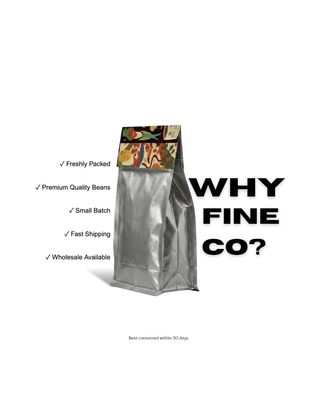 Fine Co Office Blend Coffee Beans 250g