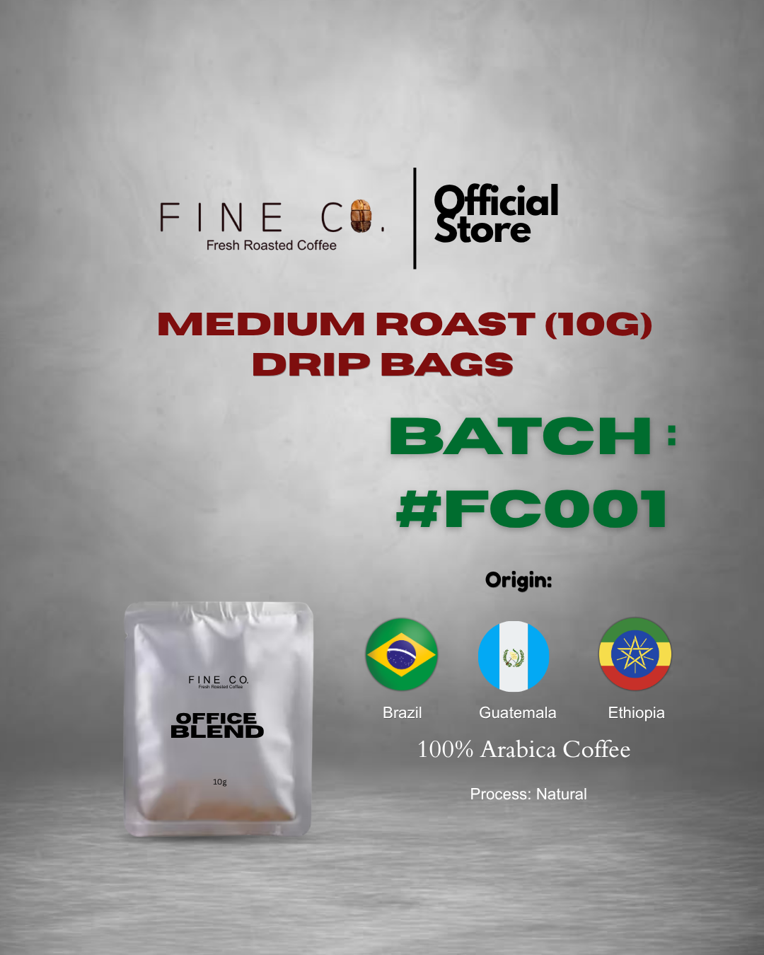 New! Fine Co Office Blend Drip Bag